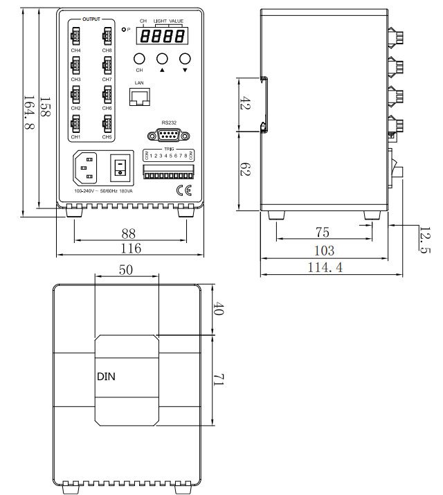 Bộ điều khiển nguồn đèn CST-DPS24120C-8TD