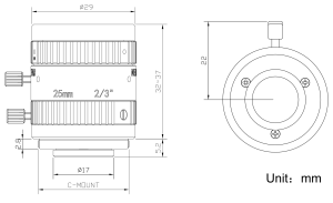 MVL-MF2518M-5MPE 25mm, F1.8, 2/3", 5MP Lens, C-Mount