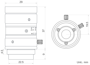 MVL-HF1224M-10MP 12mm, F2.4, 1/1.8", 10MP Lens，C-Mount