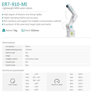 Robot công nghiệp Estun ER7‑910‑MI 6 trục tải 7kg, sải tay 910mm
