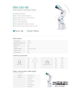 Robot công nghiệp Estun ER4‑550‑MI 6 trục tải 4kg sải tay 550mm