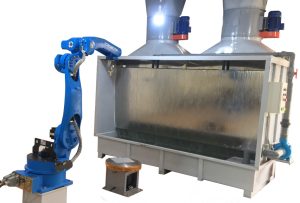 Robot phun sơn bàn ghế gỗ – đảm bảo lớp sơn mịn, đồng đều