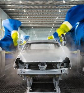 Robot phun sơn công nghiệp – hiệu quả cao, tiết kiệm nguyên liệu
